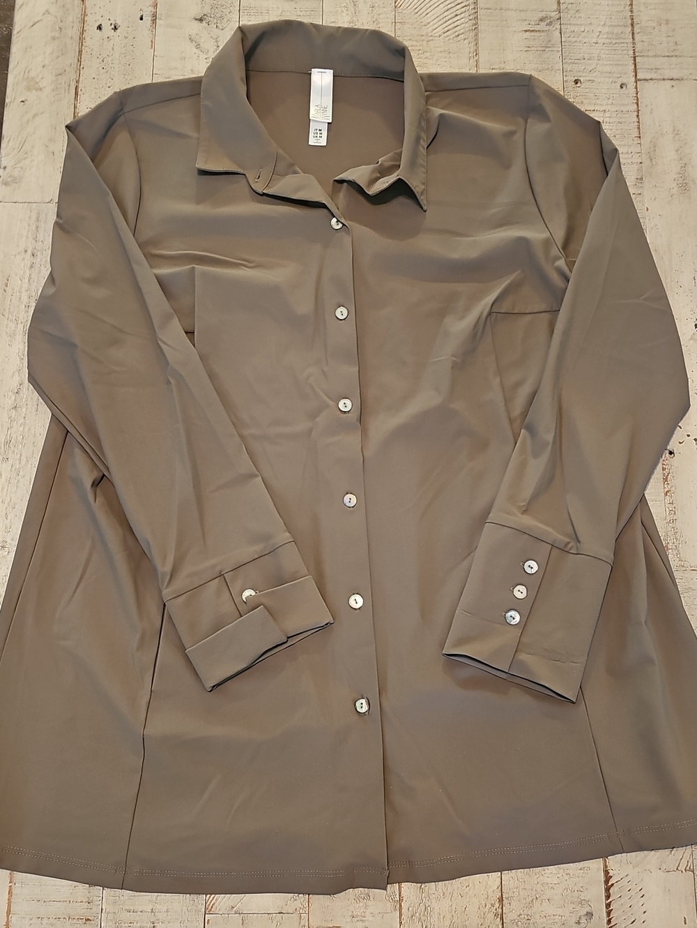 MarlaWynne Stretch Poplin Collared Tunic Button Down - Size Medium 🌸New🌸